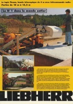 THEAM conveyor placing at a job site, 1988 brochure