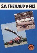 THEAM brochure with factory and conveyor truck photos, 1985